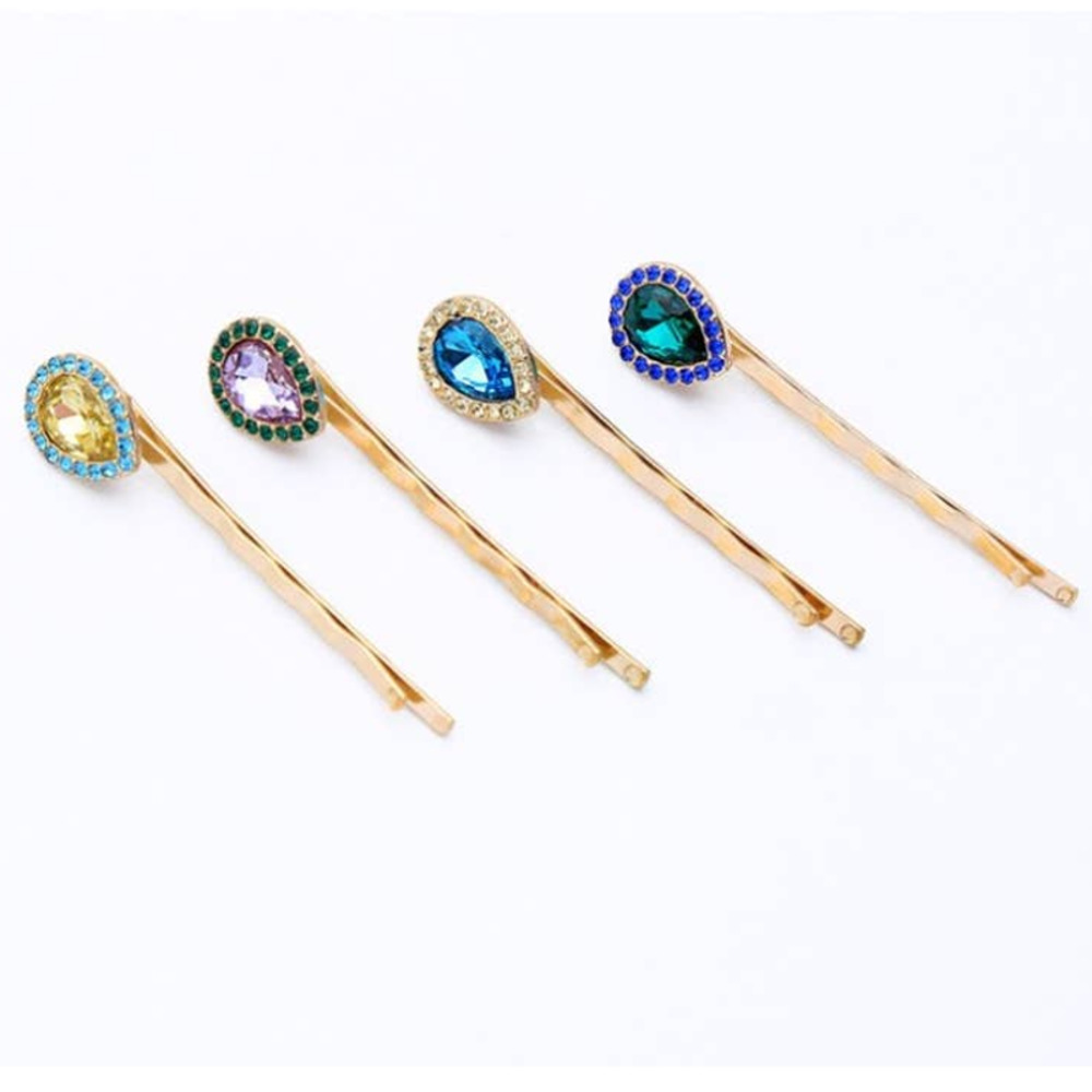 Jeweled Rhinestone Hairpin Set